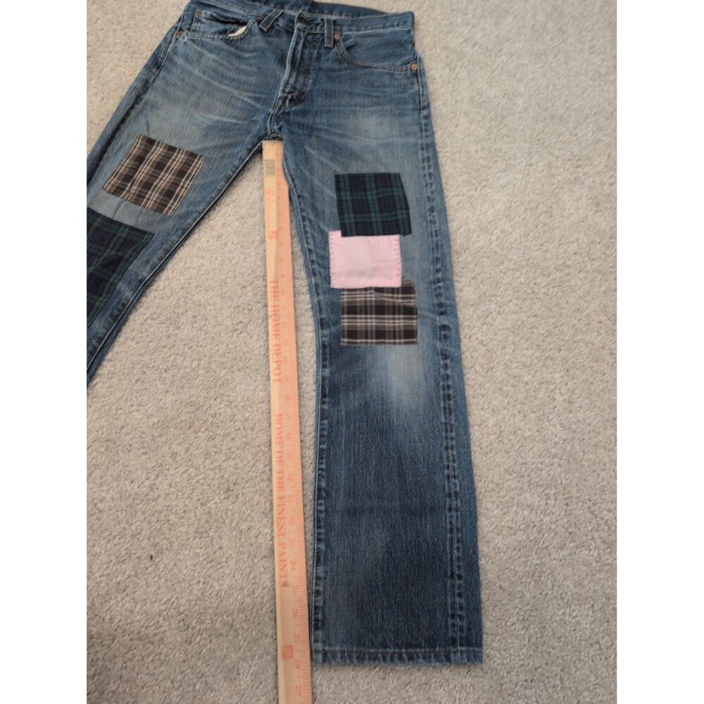Levi's 505-0217 Big E Selvedge Talon 42 Zipper Jeans Men's Size 30x32 Distressed - Picture 4 of 16